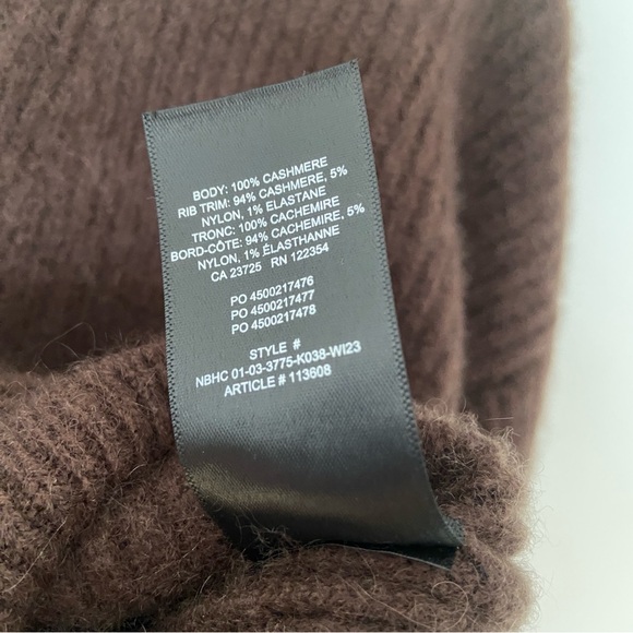 Aritzia Babaton Luxe Cashmere Canberra Cardigan in Coffee Bean Brown size Large - Picture 10 of 12